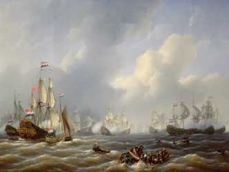 La Bataille de Camperdown le 11 octobre 1797
